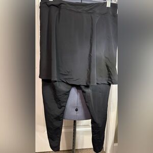 Black Women's Skirted Leggings Anivivo modest swim, sports, running athletics